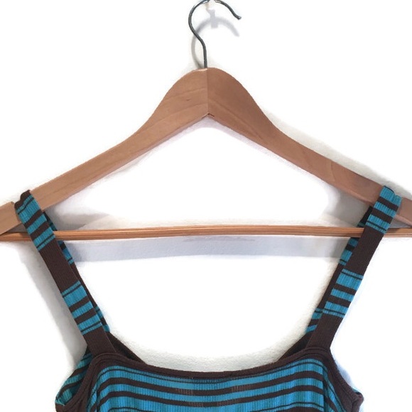 Ella Moss sleeveless top, turquoise & brown, Large - Picture 5 of 8